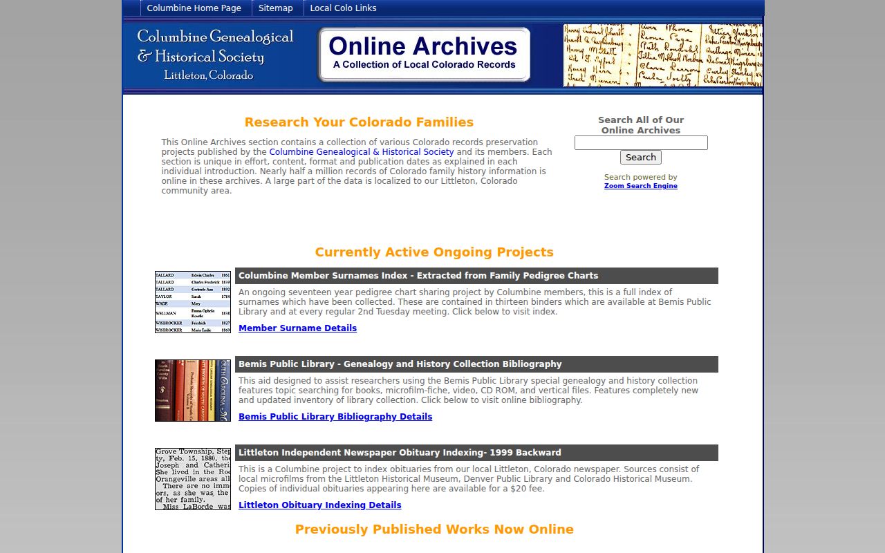 Arapahoe County city directory companion genealogy holdings
